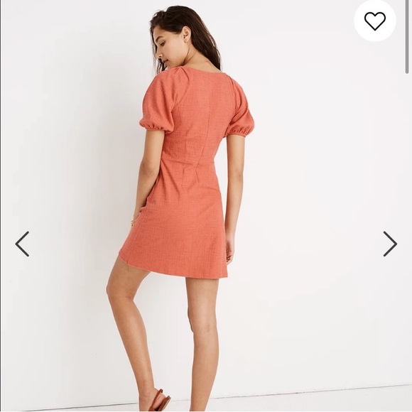 Madewell Texture & Thread Puff-Sleeve Dress / short Sleeve Button Down - Picture 3 of 7